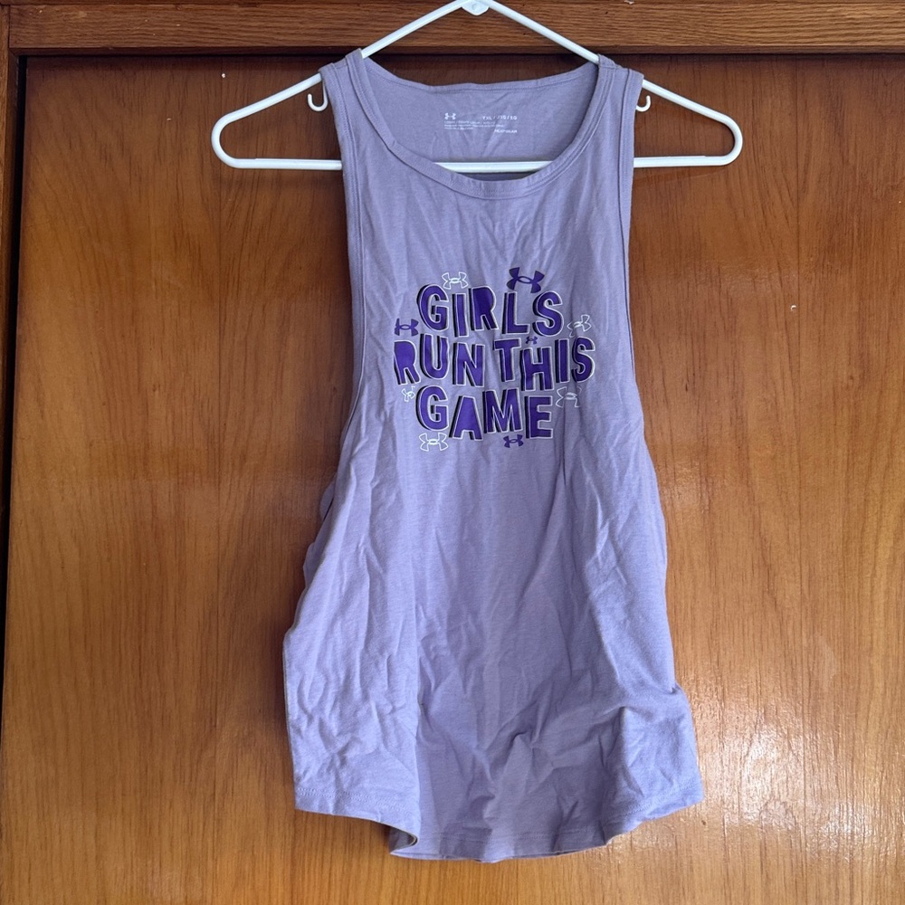 Under Armour Purple Tank Top - Girls Run This Game